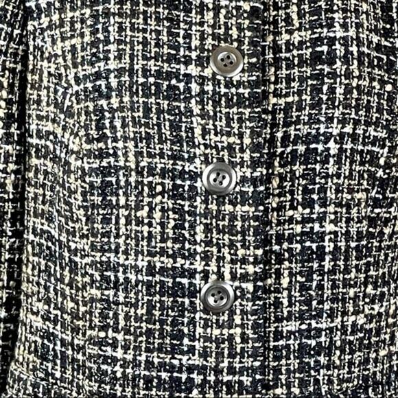 Christopher & Banks Tweed Blazer Jacket with Metallic Black Threads Size M - Picture 4 of 12
